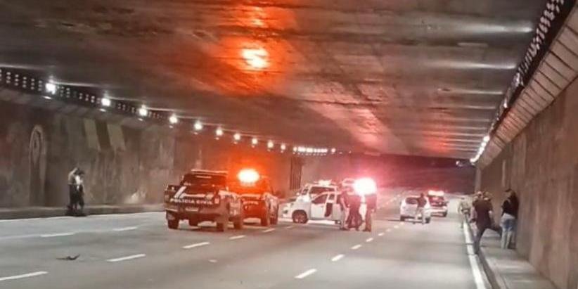 Ataque a tiros foi registrado no interior do túnel da Conceição | Foto: BM / PC