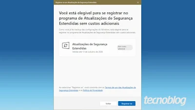 Escolha uma opção de contratação do ESU (imagem: Emerson Alecrim/Tecnoblog)