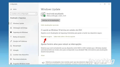 Verifique se o ESU aparece no Windows Update (imagem: Emerson Alecrim/Tecnoblog)